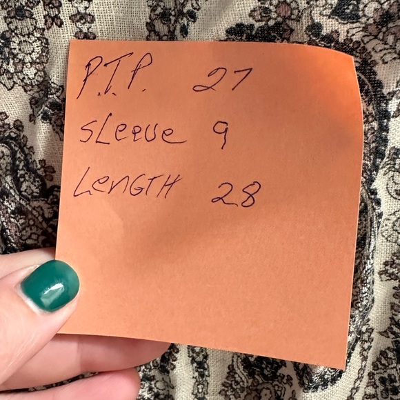 ✨ 21. Made In Italy Paisley Print Linen Blend Top With Ruffle XL+ - Picture 9 of 9